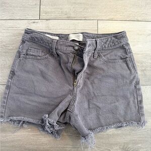 Women's Gray Denim Shorts